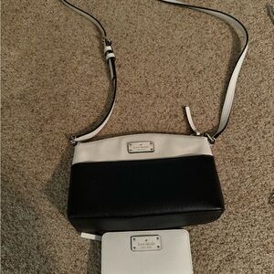 Kate Spade small crossbody with wallet…black and white